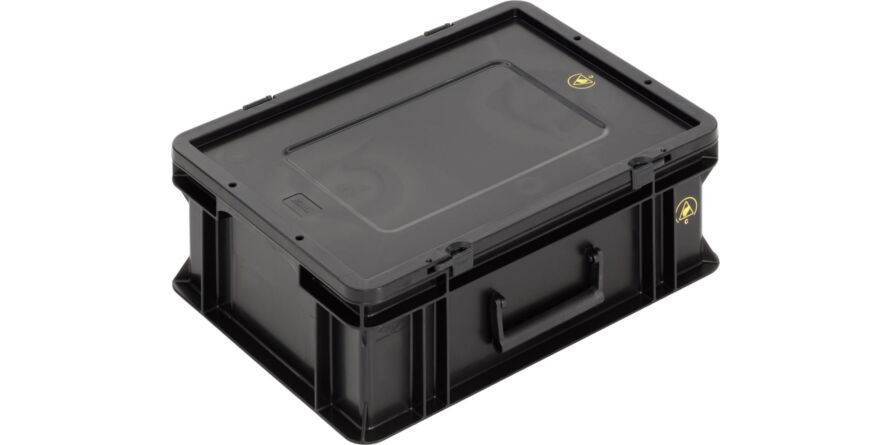 ESD Koffer BL, schwarz, 400x300x154mm