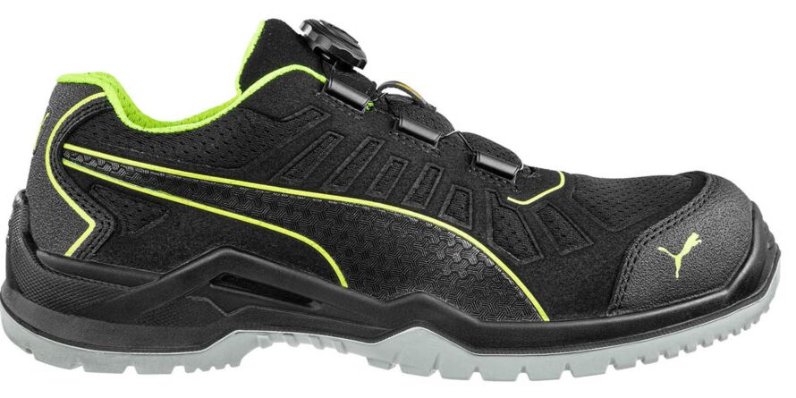 ESD safety shoes S1P, PUMA SAFETY, FUSE TC GREEN DISC LOW, black