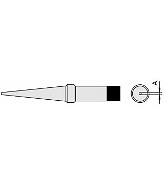 Lötspitze PT-O7 Rundform lang, Breite 0,8 mm, 370 °C