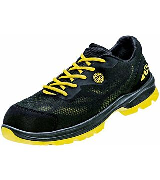 Low shoe Malocher 09 S1P, 1P, mesh, unisex, black/neon-yellow