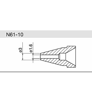 Desoldering nozzle Ø 1.6 mm standard