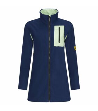 ESD-Fleecejacke mit langem Zip, Damen, marineblau/mint