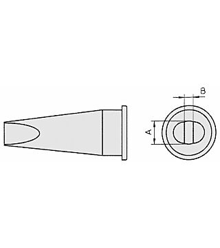 Panne à souder LHT C forme de burin, 3, 2 x 1, 2 mm