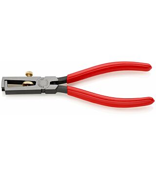 Wire stripper with opening spring, universally covered with plastic, black atramentized, 160 mm (SB card/blister)