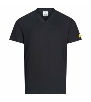 T-shirt ESD col en V, noir, 150g/m²