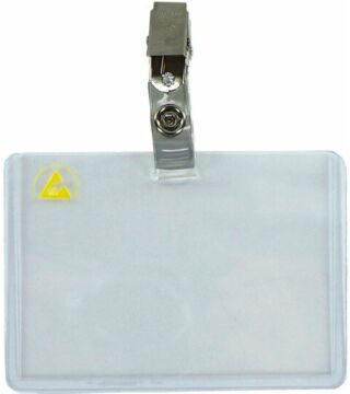 ESD identification bag with clip, landscape format
