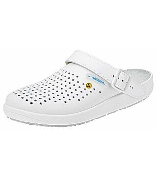 ESD Clogs white, professional shoe rubber perforated